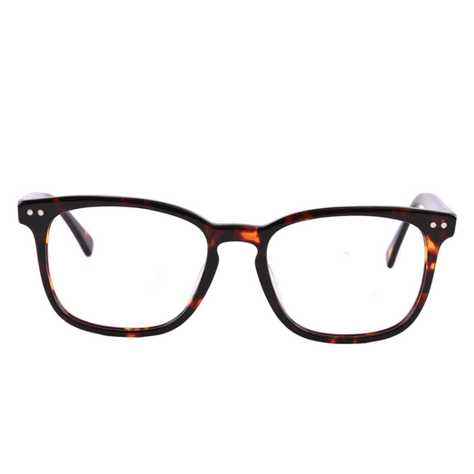 Premium Quality Brown Tortoise  Acetate Eyeglass with Strong Magnetic Clip on Sunglass