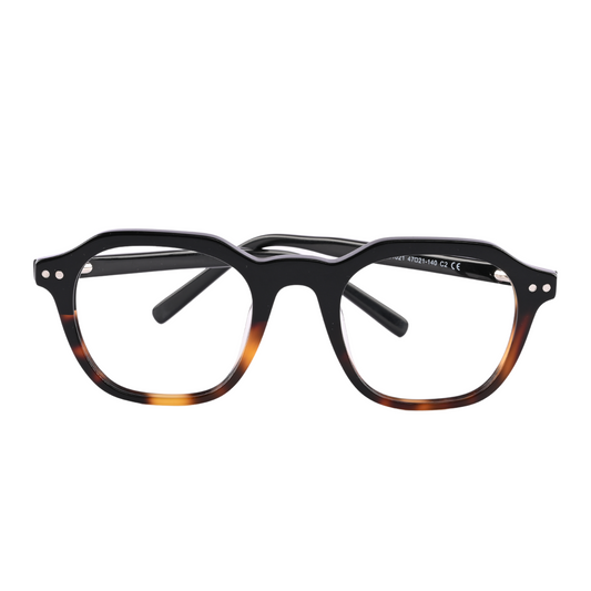 Stylish Acetate Eyeglass with Strong Magnetic Clip on Black Sunglass